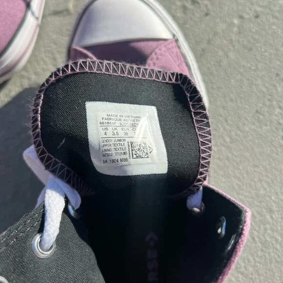 Brand New Purple High-Top Converse with White Laces - Picture 5 of 8
